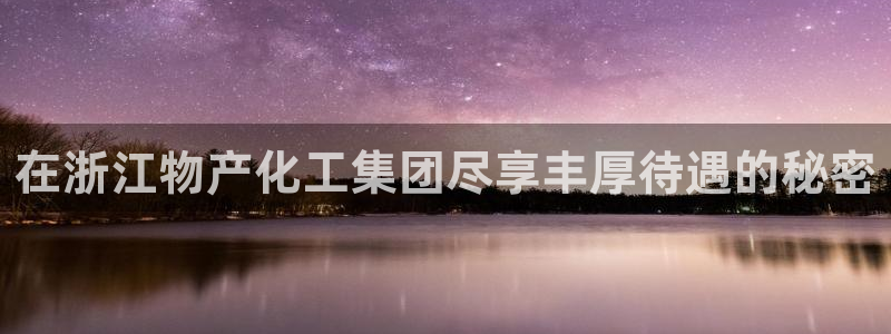 球盟会官方登录平台入口：在浙江物产化工集团尽享丰厚待遇的秘密