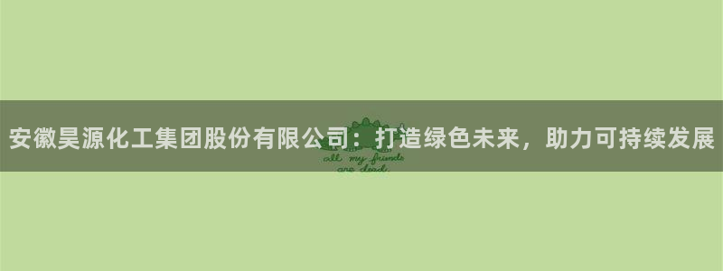 球盟会：安徽昊源化工集团股份有限公司：打造绿色未来，助力可持