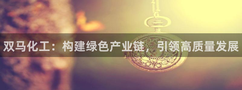 球盟会有限公司怎么样：双马化工：构建绿色产业链，引领高质量发