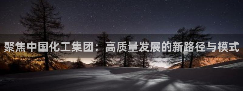 球盟会app最新地址下载：聚焦中国化工集团：高质量发展的新路