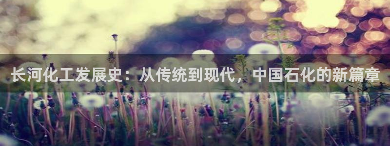 球盟会能提现吗：长河化工发展史：从传统到现代，中国石化的新篇