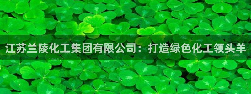 球盟会有没有黑单的：江苏兰陵化工集团有限公司：打造绿色化工领